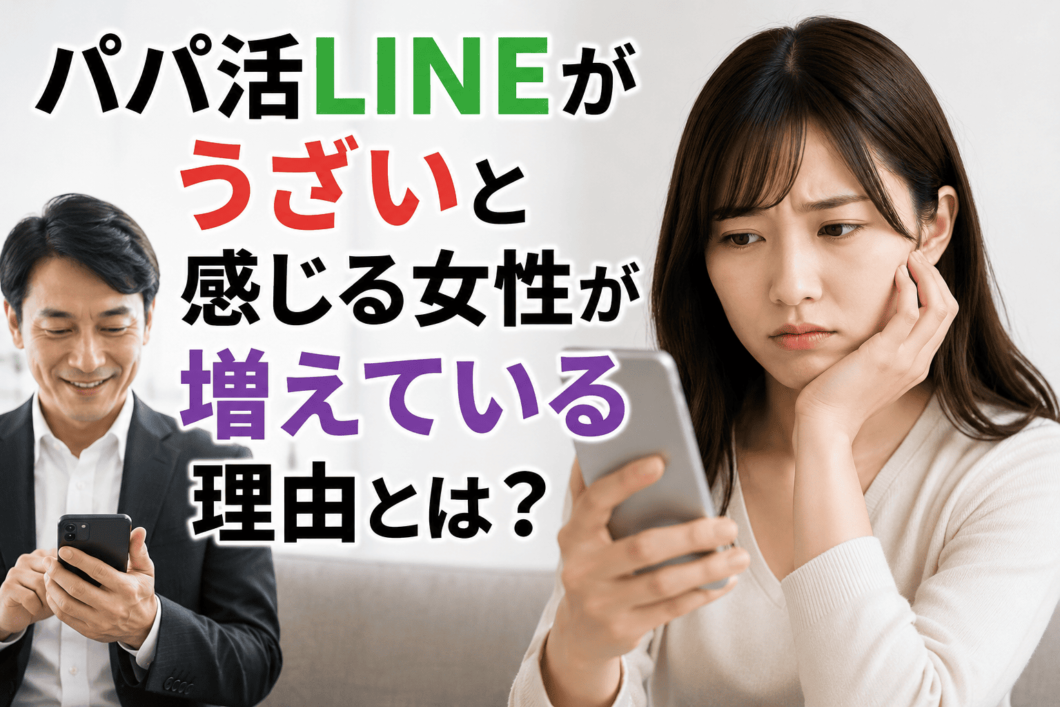 パパ活LINEがうざいと感じる女性が増えている理由とは？